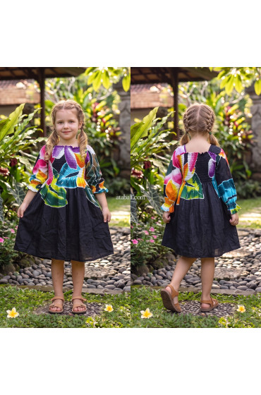 Hand Painted Rayon Kids Dress Hand Painted Rayon Kids Dress